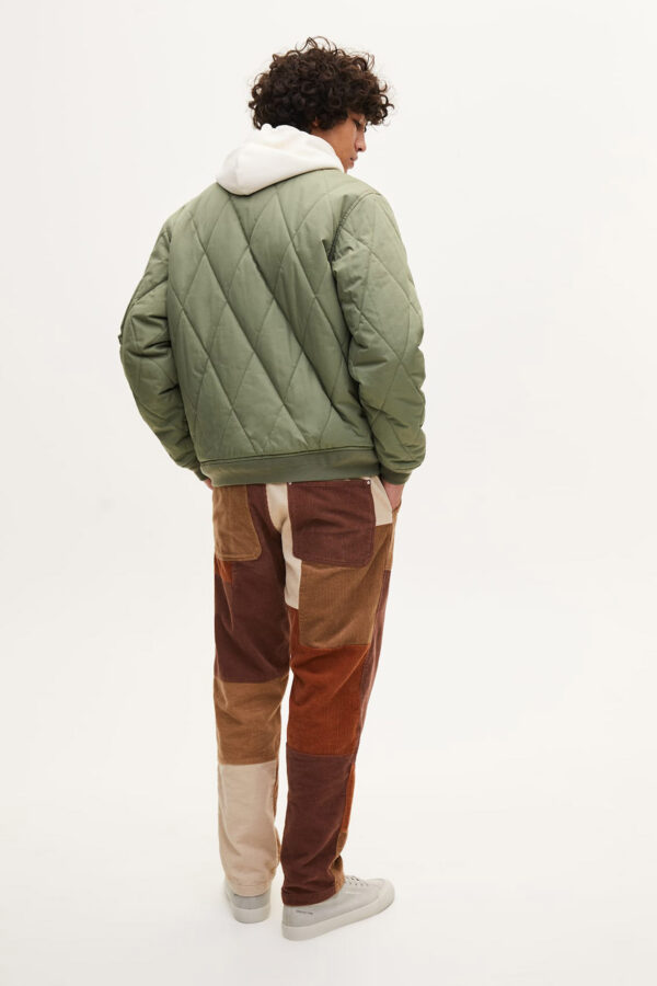 Quilted Bomber Jacket With Ribbed Trims - Görsel 2