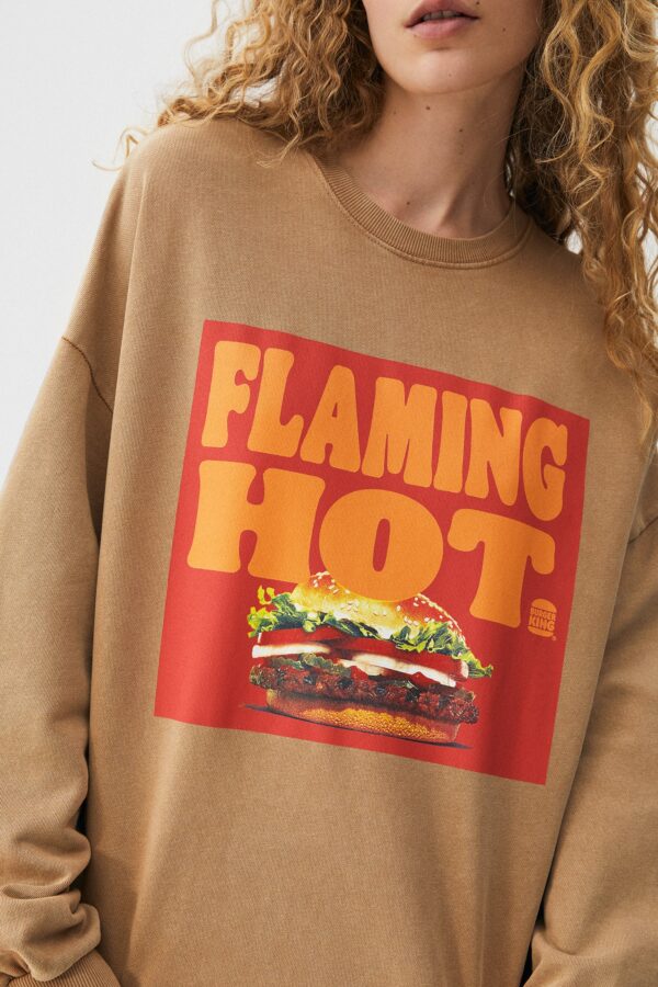 Burger King Flaming Hot Sweatshirt - Görsel 3
