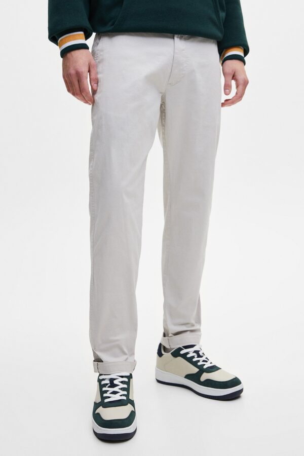 Basic Slim Fit Chinos Trousers - Görsel 3