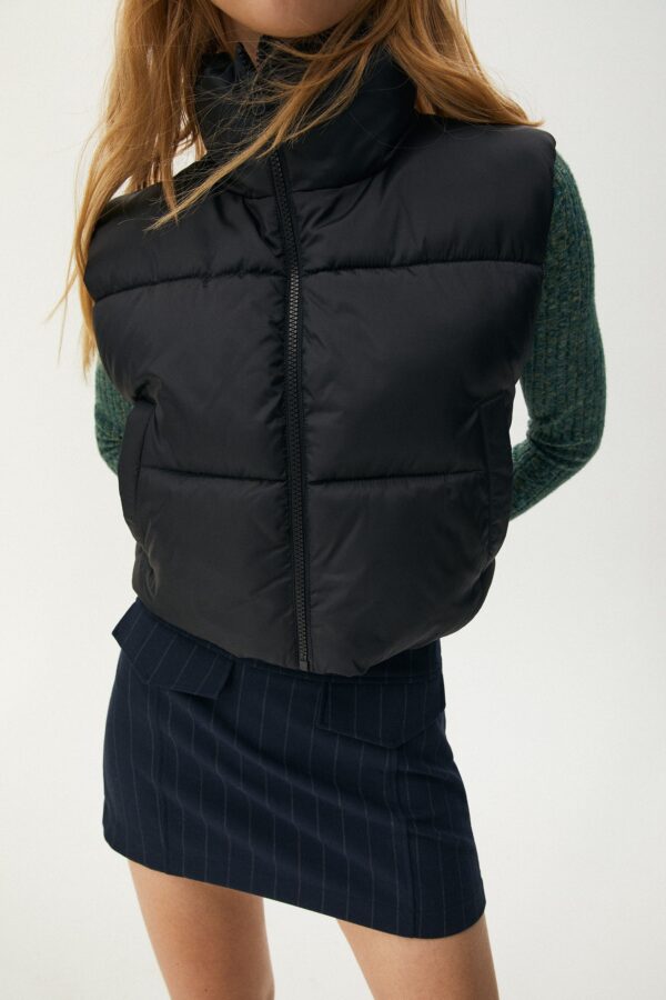 Nylon Puffer Gilet - Görsel 3