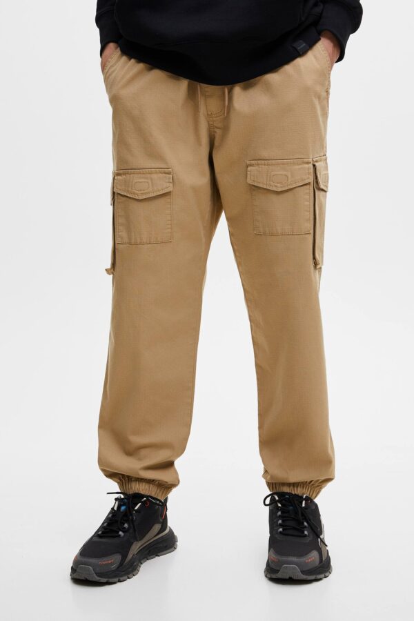 Ripstop Cargo Trousers With Pockets - Görsel 3