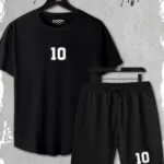 2'li 10 Numara Slim Fit Siyah Tshirt - Siyah Şortlu Takım - S-alttext1