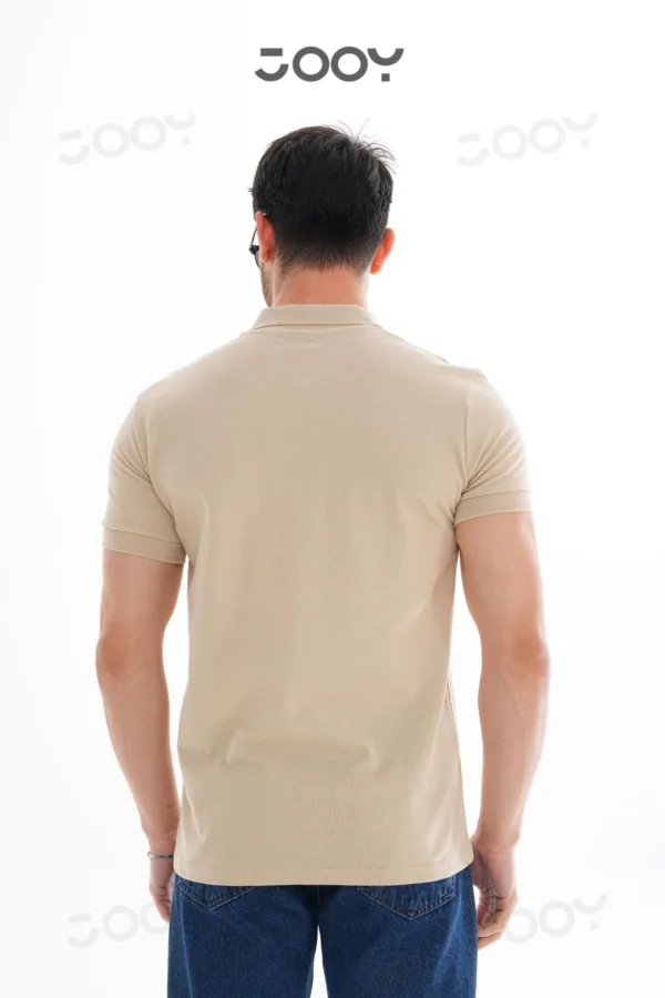 2'li Avantaj Paket Beyaz - Bej %100 Pamuk Erkek Polo Yaka T-Shirt - M-alttext3
