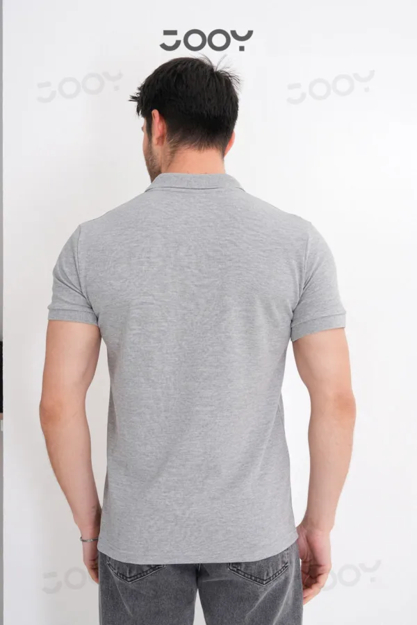 2'li Avantaj Paket Gri - Beyaz %100 Pamuk Erkek Polo Yaka T-Shirt - 2XL-alttext6