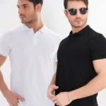 2'li Avantaj Paket Siyah - Beyaz %100 Pamuk Erkek Polo Yaka T-Shirt - 2XL-alttext1