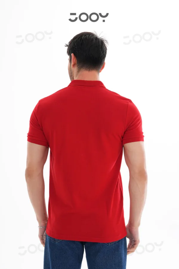 2'li Avantaj Paket Siyah - Kırmızı %100 Pamuk Erkek Polo Yaka T-Shirt - L-alttext3