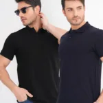 2'li Avantaj Paket Siyah - Lacivert %100 Pamuk Erkek Polo Yaka T-Shirt - XL-alttext1