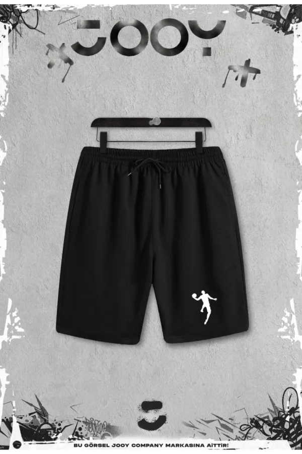 2'li Basketbolcu Slim Fit Beyaz Tshirt - Siyah Şortlu Takım - M-alttext3