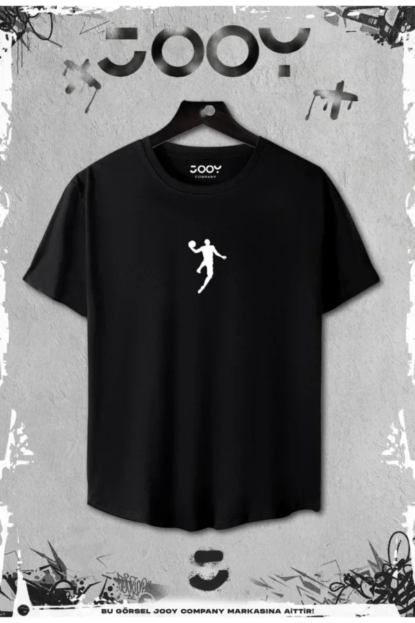 2'li Basketbolcu Slim Fit Siyah Tshirt - Gri Şortlu Takım - S-alttext2