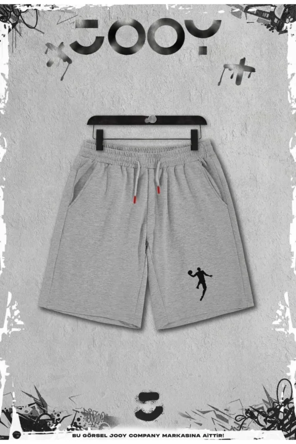 2'li Basketbolcu Slim Fit Siyah Tshirt - Gri Şortlu Takım - S-alttext3
