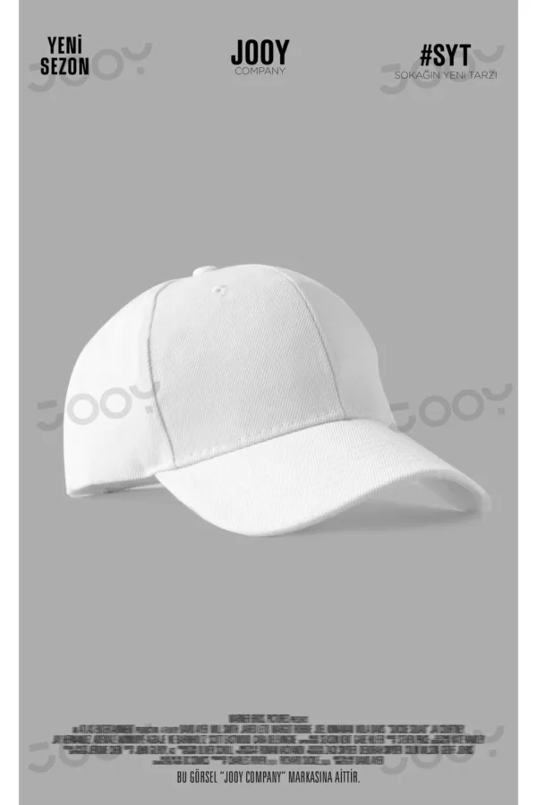2'li Set Siyah Beyaz Düz Spor Şapka Unisex Arkası Cırtlı Ayarlanabilir-alttext4