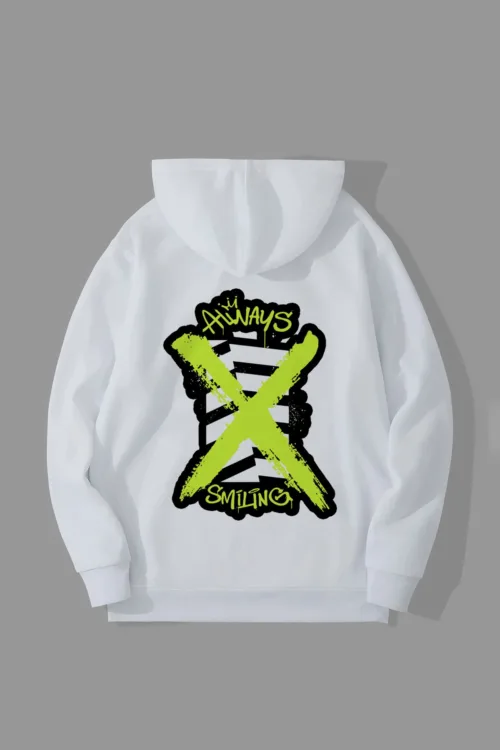 Always Smiling Tasarım Kapüşonlu Sweatshirt Hoodie