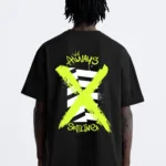 Always Smiling Tasarım Siyah Oversize Tshirt - XL-alttext1