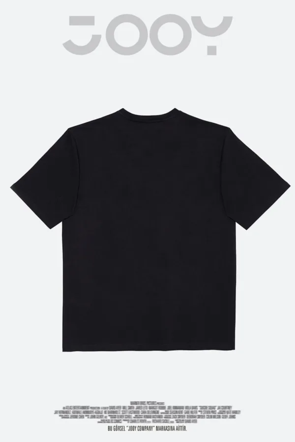 Astronot Ayı Baskılı Siyah Oversize Tshirt - M-alttext2
