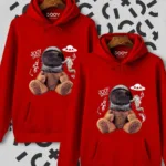 Astronot Ayıcık Sevgili Çift Kombini Kırmızı 2'li Set - M/XL-alttext1