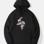 Astronot Tavşan Baskılı Kapüşonlu Sweatshirt - XL-alttext1