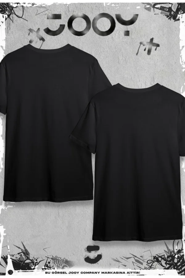 Atatürk Siluet İmza Baskılı Çift Kombini Siyah Oversize Tshirt 2'li Set - XL-alttext2