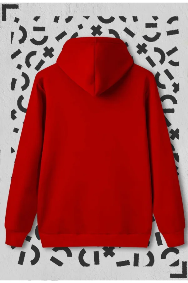 Atatürk Siluet Imza Kırmızı Kapüşonlu Sweatshirt Hoodie - L-alttext2