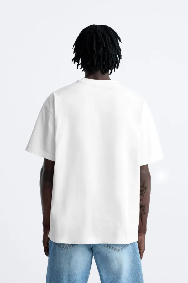 Bardak Baskılı Beyaz Oversize Tshirt - L-alttext2