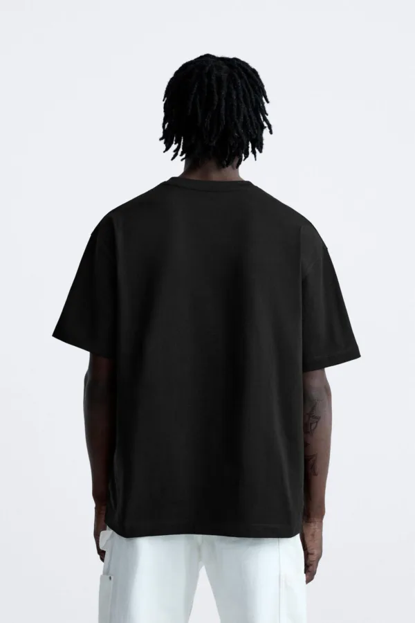 Bardak Baskılı Siyah Oversize Tshirt - XL-alttext2
