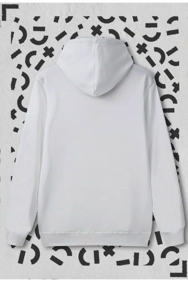 Basketball Player Baskılı Beyaz Kapüşonlu Sweatshirt - M-alttext2