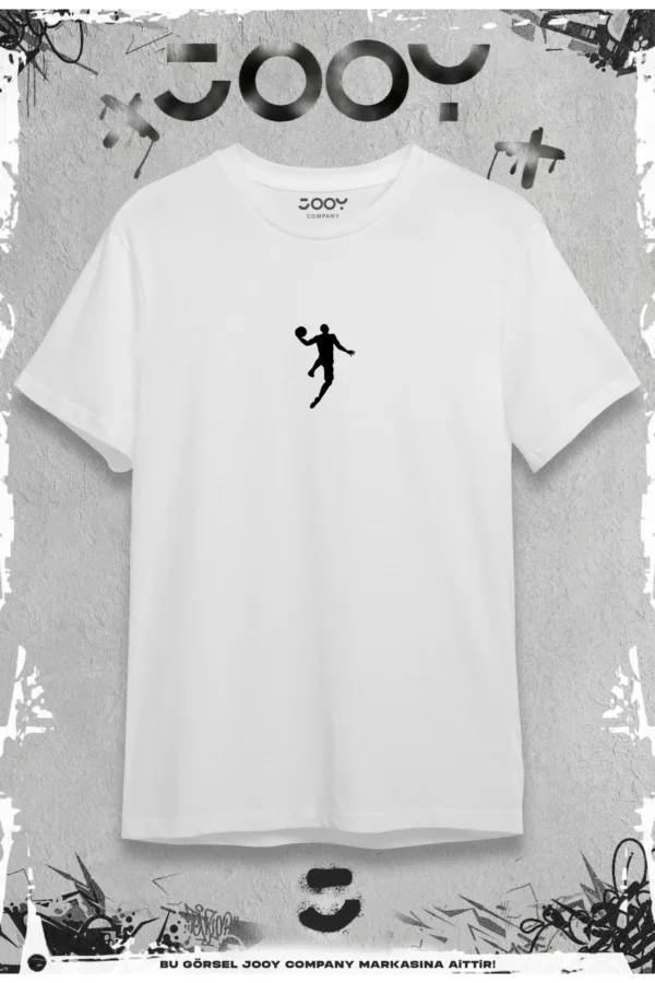 Basketball Player Baskılı Oversize Geniş Kalıp T-Shirt Siyah Beyaz 2'li Set - XL-alttext4