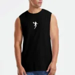 Basketbolcu Baskılı Antrenman Sporcu Atleti Oversize Kolsuz T-Shirt - XL-alttext1