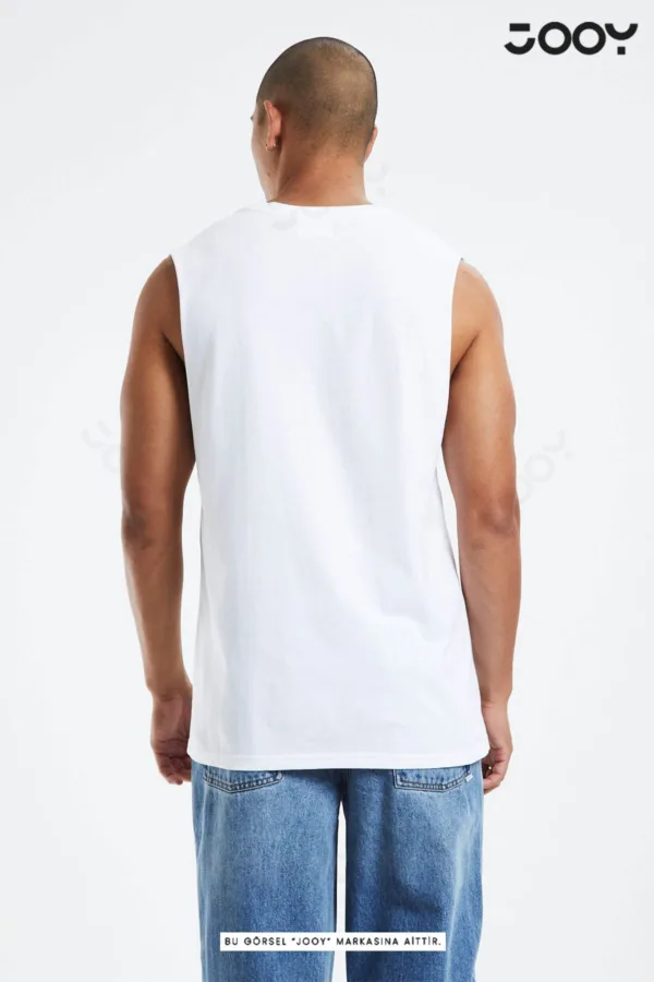 Basketbolcu Baskılı Antrenman Sporcu Atleti Oversize Kolsuz T-Shirt-alttext2