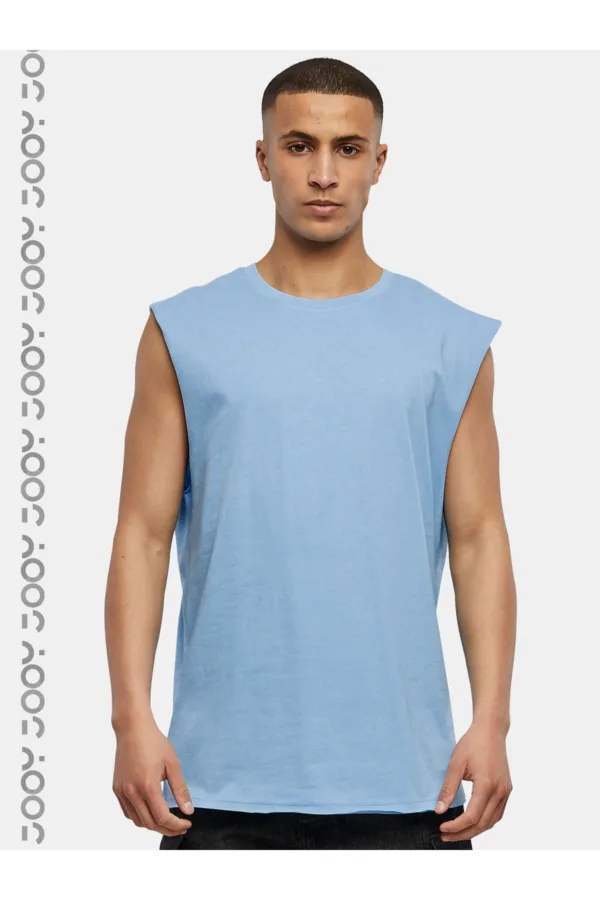 Bebe Mavi Kolsuz Sporcu Atleti Oversize Tshirt - Siyah Penye Şort 2'li Takım - L-alttext3