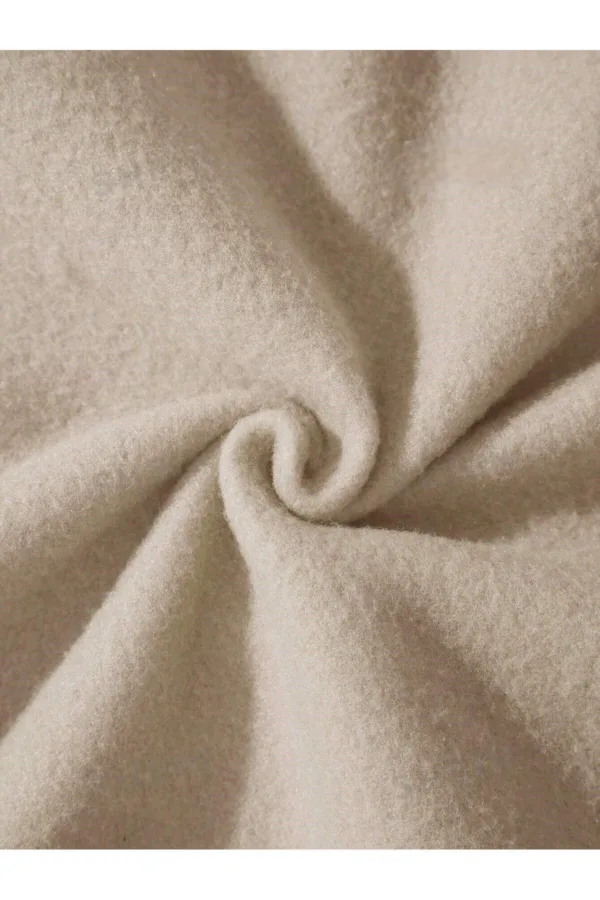 Bej 3 iplik Bisiklet Yaka Düz Baskısız Basic Sweatshirt - L-alttext4
