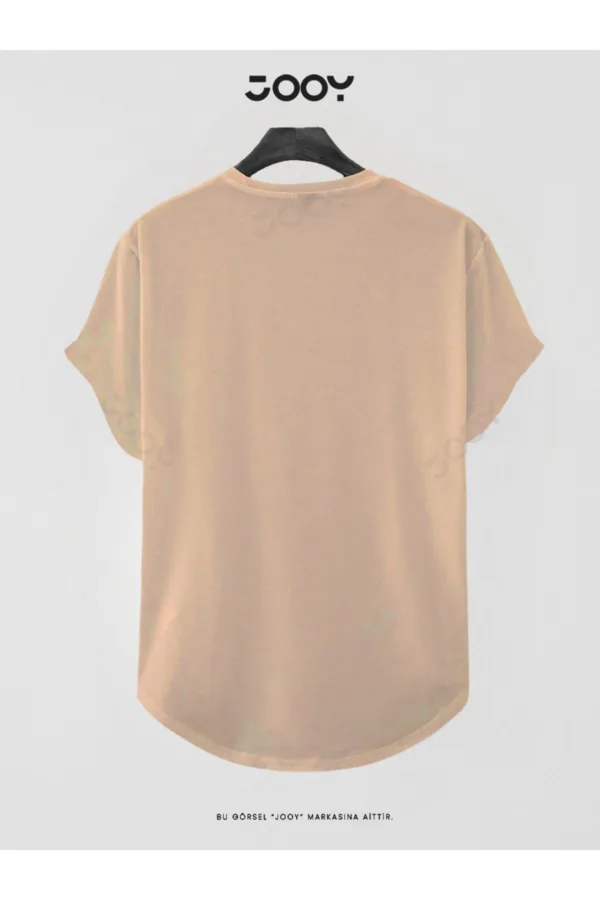 Bej Japan Destiny Baskılı Slim Fit Oval Kesim T-Shirt - L-alttext2