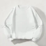 Beyaz 3 iplik Bisiklet Yaka Düz Baskısız Basic Sweatshirt - XL-alttext1