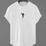 Beyaz Basketball Player Baskılı Slim Fit Oval Kesim T-Shirt - L-alttext1