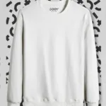 Beyaz Düz Basic Bisiklet Yaka Sweatshirt - S-alttext1