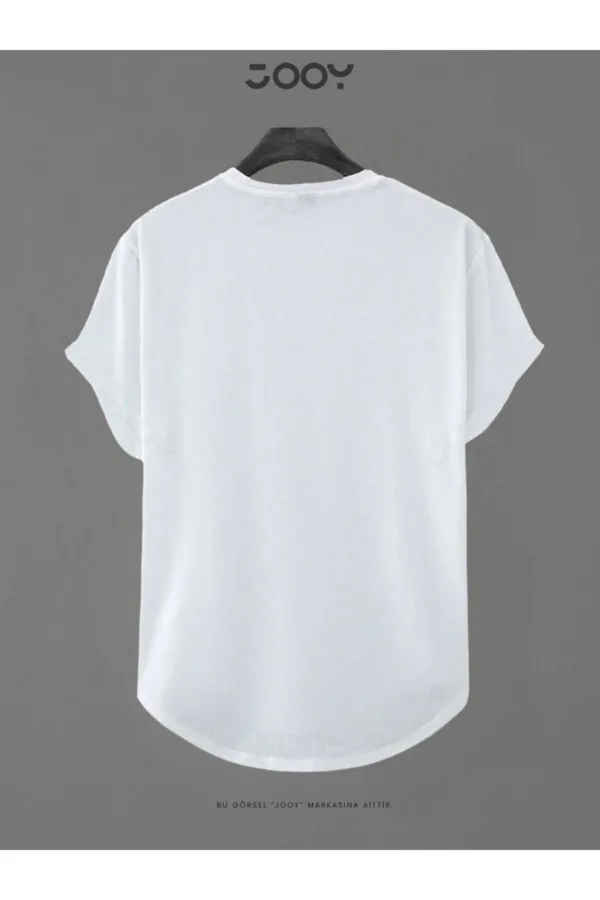Beyaz Japan Destiny Baskılı Slim Fit Oval Kesim T-Shirt - L-alttext2
