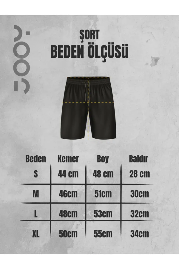 Beyaz Oversize Tshirt - Kahverengi Penye Şort Takım - XL-alttext5