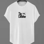 Beyaz The Catfather Baskılı Slim Fit Oval Kesim T-Shirt - XL-alttext1