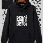 Beyci Katlamalı Tasarım Siyah Kapüşonlu Sweatshirt - M-alttext1