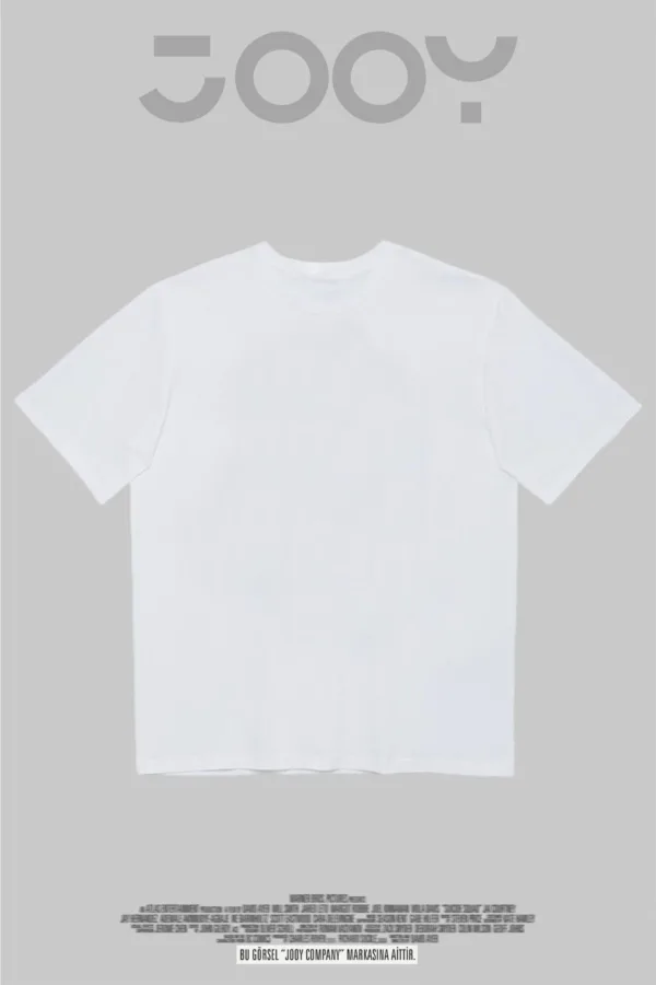 Bisiklet Yaka Beyaz Oversize Tshirt - XL-alttext1