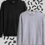 Bisiklet Yaka Pamuklu Penye Sweatshirt 2'li Avantaj Paket-alttext1