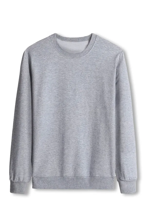 Bisiklet Yaka Pamuklu Penye Sweatshirt 2'li Avantaj Paket-alttext3