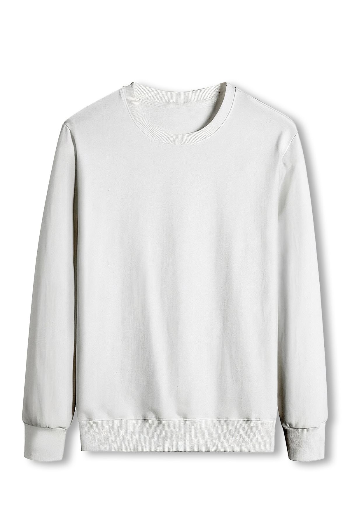 Bisiklet Yaka Pamuklu Penye Sweatshirt 2'li Avantaj Paket-alttext2