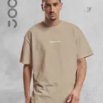 Brooklyn JC Baskılı Geniş Kalıp Oversize Bej T-Shirt - M-alttext1