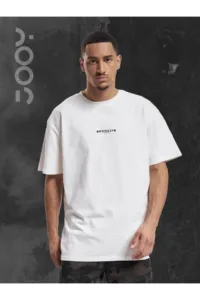 Brooklyn JC Baskılı Geniş Kalıp Oversize Beyaz T-Shirt-alttext1
