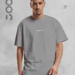 Brooklyn JC Baskılı Geniş Kalıp Oversize Duman Gri T-Shirt - M-alttext1