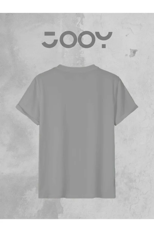 Brooklyn JC Baskılı Geniş Kalıp Oversize Duman Gri T-Shirt - M-alttext3