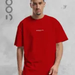 Brooklyn JC Baskılı Geniş Kalıp Oversize Kırmızı T-Shirt - L-alttext1