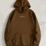 Brooklyn JC Baskılı Kahverengi 3 İplik Kapüşonlu Sweatshirt Hoodie - L-alttext1