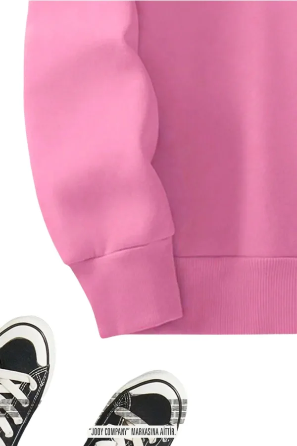 Brooklyn JC Yarım Fermuarlı Sweatshirt Saks Mavi - Pembe 2'li Kampanya Set - L-alttext4