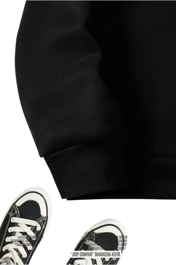 Brooklyn JC Yarım Fermuarlı Sweatshirt Siyah - Kırmızı 2'li Kampanya Set - XL-alttext4